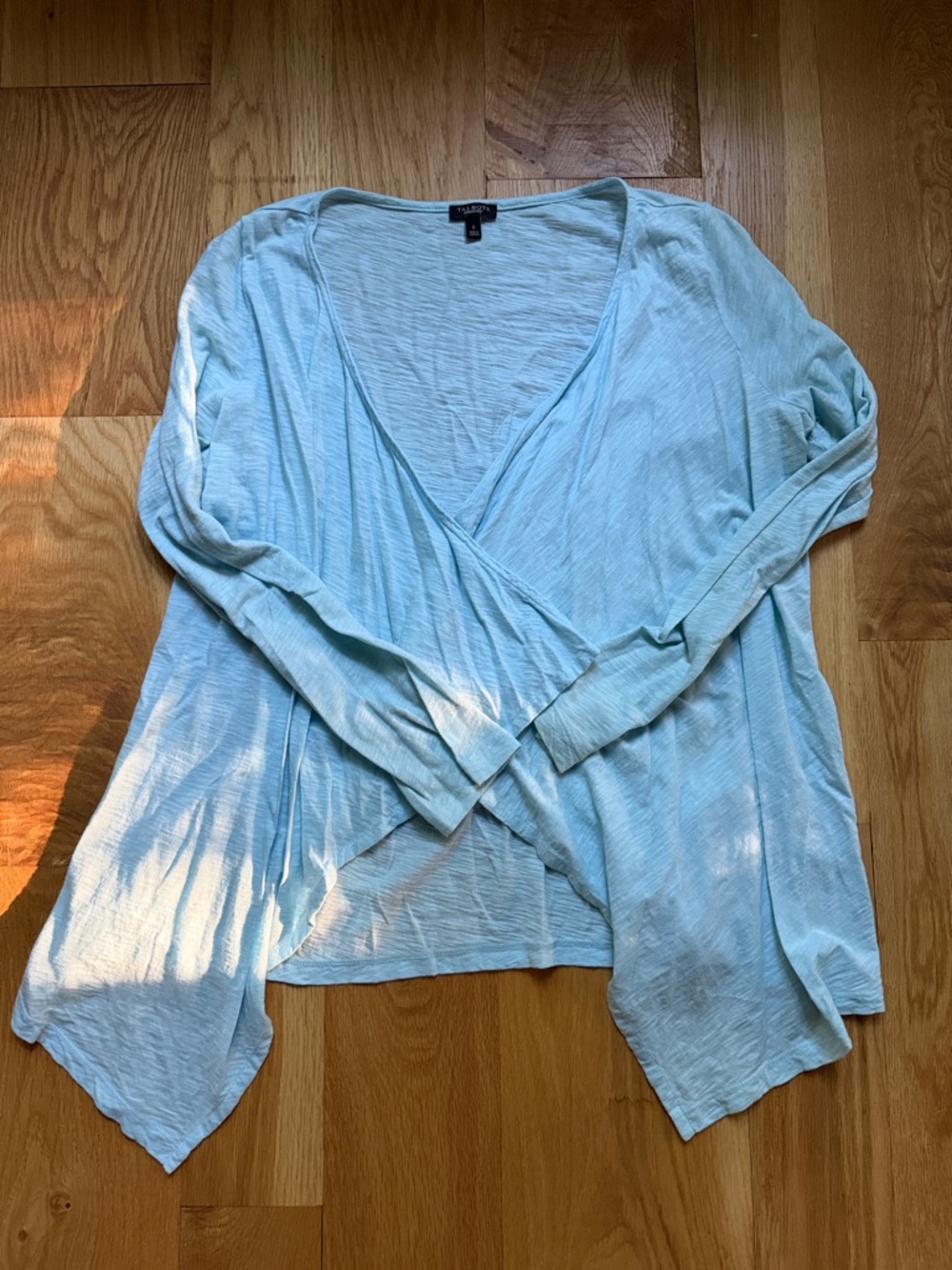 Talbots Light Blue Open-Front Cardigan